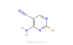 CAS:94741-70-5_2-溴-4-氨基-5-氰基嘧啶的分子结构