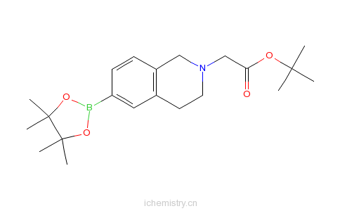 CAS:949922-33-2_2-(6-(4,4,5,5-四甲基-1,3,2-二氧硼戊环-2-基)-3,4-二氢异喹啉-2(1H)-YL)乙酸叔丁酯的分子结构