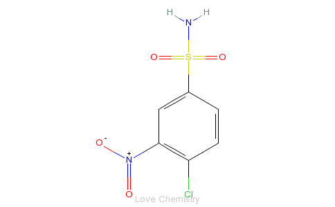 CAS:97-09-6_3-硝基-4-氯苯磺酰胺的分子结构