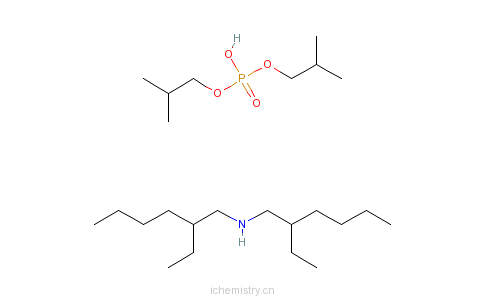 CAS:98510-87-3_二异丁基磷酸氢酯与2-乙基-N-2-(乙己基)己胺的化合物的分子结构