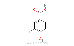 CAS:99-50-3_3,4-二羟基苯甲酸的分子结构