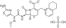 CAS:118443-89-3_硫酸头孢喹诺的分子结构