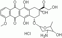CAS:25316-40-9_盐酸多柔比星的分子结构
