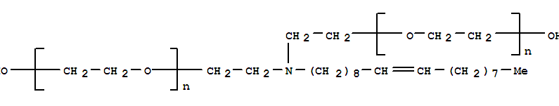 CAS:26635-93-8_(Z)-9-十八烯酰亚氨基双-2,1-乙亚基聚环氧乙烷的分子结构