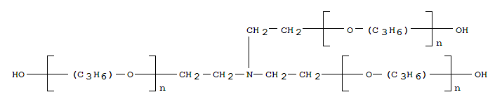 CAS:37208-53-0_三(聚1,2-丙二醇乙基)胺的分子结构