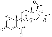 CAS:427-51-0_醋酸环丙氯地孕酮的分子结构