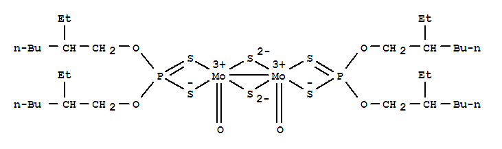 CAS:72030-25-2_磺化的二-2-乙己基二硫代磷酸氧代钼的分子结构