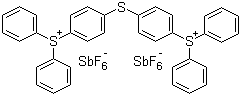 CAS:89452-37-9_二[4-二苯基硫�f苯基]硫醚二六氟锑酸盐的分子结构