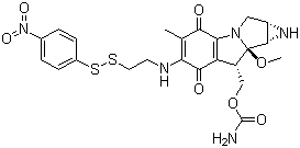 CAS:95056-36-3_N-7-(2-(硝基苯基二硫)乙基)丝裂霉素C的分子结构