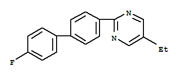 CAS:95495-16-2_5-乙基-2-(4'-氟联二苯)嘧啶的分子结构