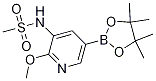 CAS:1083326-75-3_N-[2-METHOXY-5-(4,4,5,5-TETRAMETHYL-1,3,2-DIOXABOROLAN-2-YL)-3-PYRIDINYL]-METHANESULFONAMIDEķӽṹ