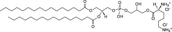 CAS:1246303-06-9_1,2-dipalmitoyl-sn-glycero-3-[phospho-rac-(3-lysyl(1-glycerol))] (chloride salt)ķӽṹ