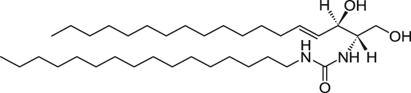 CAS:361450-27-3_D-erythro-N-[2-(1,3-dihydroxy-4E-octadecene)]-N'-hexadecane-ureaķӽṹ