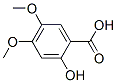 CAS:5722-93-0_2-羟基-4,5-二甲氧基苯甲酸的分子结构