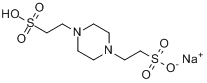 CAS:10010-67-0_哌嗪-1,4-二乙磺酸单钠盐的分子结构