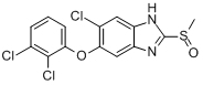 CAS:100648-13-3_三氯苯达唑亚砜的分子结构