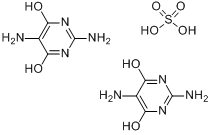 CAS:102783-67-5_2,5-二氨基-4,6-二羟基嘧啶半硫酸盐的分子结构