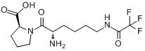 CAS:103300-89-6_N6-三氟乙酰赖氨酸脯氨酸的分子结构