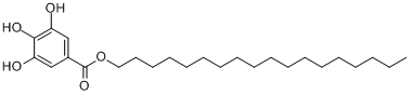 CAS:10361-12-3_没食子酸十八酯的分子结构
