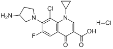 CAS:105956-99-8_盐酸克林沙星的分子结构