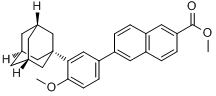 CAS:106685-41-0_6-[3-(1-金刚烷基)-4-甲氧基苯基]-2-萘甲酸甲酯的分子结构