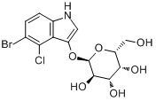 CAS:107021-38-5_5-溴-4-氯-3-吲哚基-alpha-D-吡喃半乳糖苷的分子结构