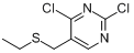 CAS:108141-35-1_2,4-二氯-5-乙基硫甲基嘧啶的分子结构
