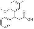 CAS:109089-77-2_3-(2-甲氧基-5-甲基苯基)-3-苯基丙酸的分子结构