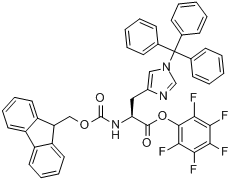 CAS:109434-24-4_N-Fmoc-N'-三苯甲基-L-组氨酸五氟苯基酯的分子结构