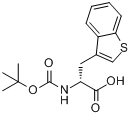 CAS:111082-76-9_N-叔丁氧羰基-D-3-苯并噻吩丙氨酸的分子结构