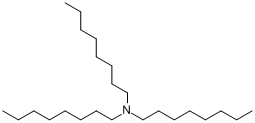 CAS:1116-76-3_三辛胺的分子结构
