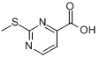 CAS:1126-44-9_2-甲硫基-4-嘧啶甲酸的分子结构