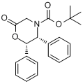 CAS:112741-50-1_(2S,3R)-N-叔丁氧羰基-2,3-二苯基吗啉-6-酮的分子结构