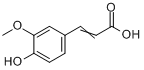 CAS:1135-24-6_3-甲氧基-4-羟基肉桂酸的分子结构