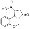 CAS:117621-06-4_2-(2-甲氧基苯基)-5-氧代四氢呋喃-3-羧酸的分子结构