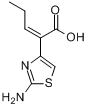 CAS:118109-49-2_(Z)-2-(2-氨基噻唑-4-基)-2-戊烯酸的分子结构