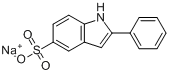 CAS:119205-39-9_2-苯基吲哚-5-磺酸钠的分子结构
