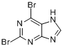 CAS:1196-41-4_2,6-二溴嘌呤的分子结构