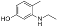 CAS:120-37-6_3-(乙基氨基)-4-甲酚的分子结构