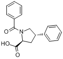 CAS:120851-71-0_反式-1-苯甲酰-4-苯基-L-脯氨酸的分子结构