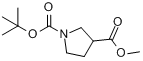 CAS:122684-33-7_1-Boc-吡咯烷-3-甲酸甲酯的分子结构