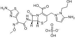 CAS:122841-10-5_头孢噻利的分子结构