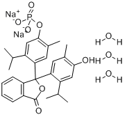 CAS:123359-43-3_百里酚酞单磷酸二钠盐三水合物的分子结构