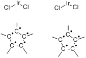 CAS:12354-84-6_二氯(五甲基环戊二烯基)合铱(III)二聚体的分子结构