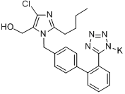 CAS:124750-99-8_氯沙坦钾的分子结构