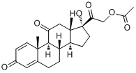 CAS:125-10-0_醋酸泼尼松的分子结构