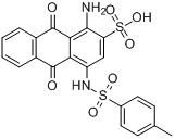 CAS:128-98-3_1-氨基-9,10-二氢-4[[(4-甲苯基)磺酰]氨]-蒽醌-2-磺酸的分子结构