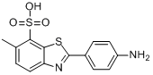CAS:130-17-6_2-(4-氨基苯基)-6-甲基苯并噻唑-7-磺酸的分子结构