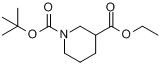 CAS:130250-54-3_N-Boc-3-哌啶甲酸乙酯的分子结构