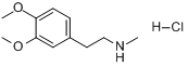 CAS:13078-76-7_3,4-二甲氧基-N-甲基苯乙胺盐酸盐的分子结构